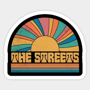 Graphic Streets Name Distressed Birthday Vintage Style Sticker